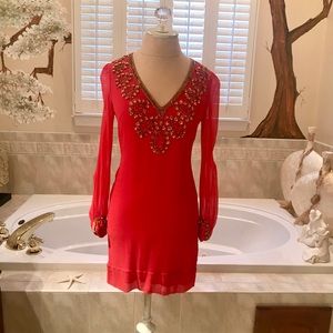 French Connection silk embellished dress